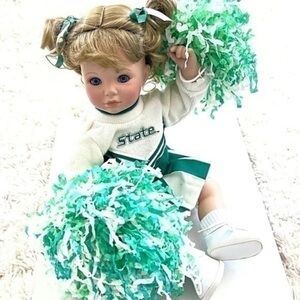 💚MSU💚Cheerleader Girl Porcelain Doll!